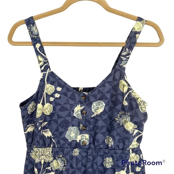 Sonoma Floral Print‎ Linen Blend Sleeveless Summer Maxi Sundress - Picture 4 of 12